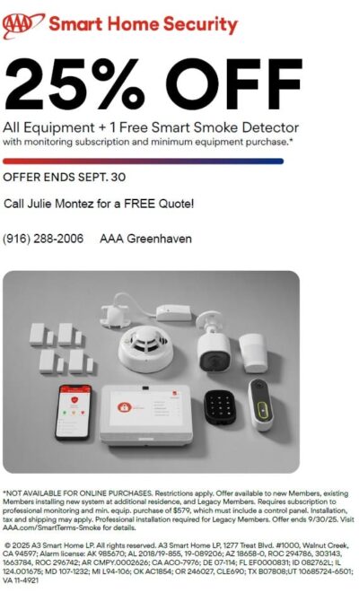AAA 25% Off Home Security